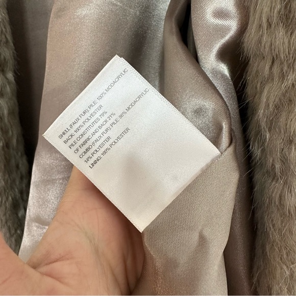 Laundry by Shelli Segal Faux Fur Two Tone Coat in Beige and Brown - Picture 7 of 7